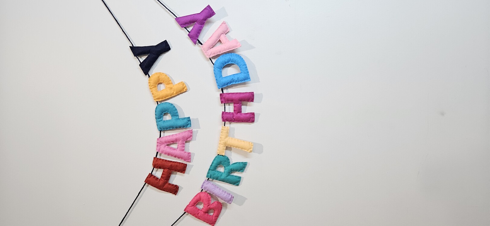 Renkli Keçelerden Happy Birthday Yazılı Doğum Günü, Parti Süsü 1