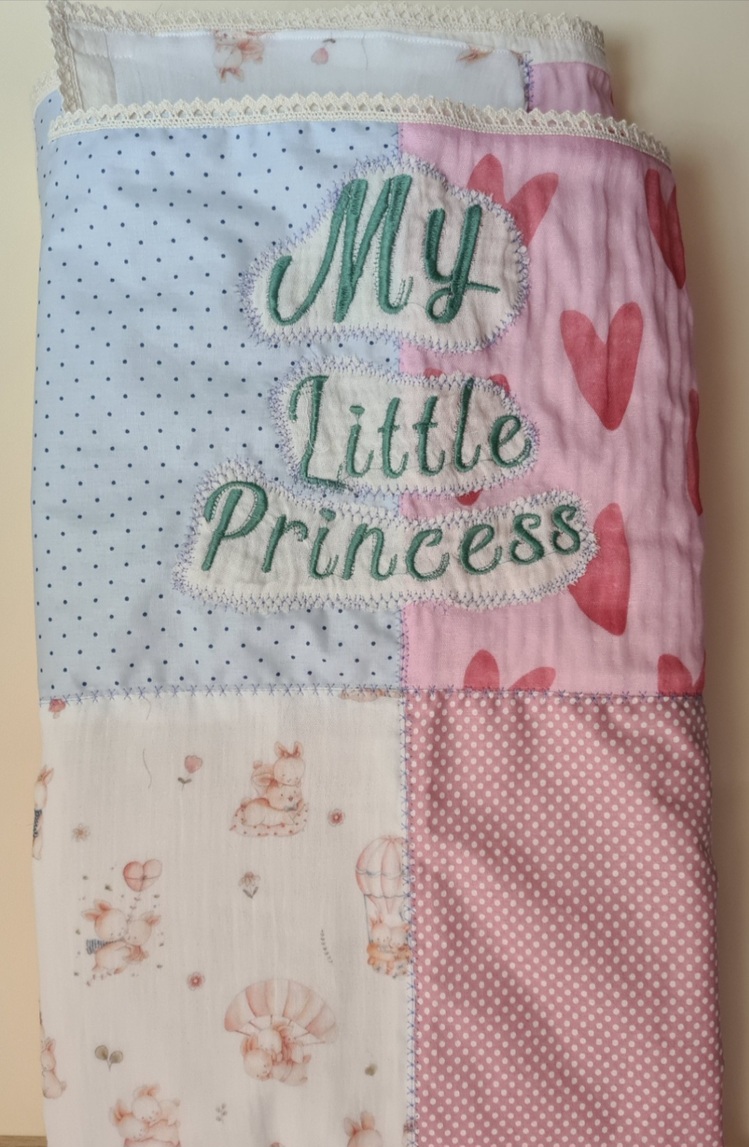 My Little Princess Patchwork Müslin Bebek Battaniyesi