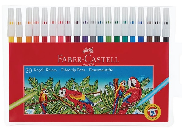 FABER KEÇELİ KALEM YIKANABİLİR 20 RENK 