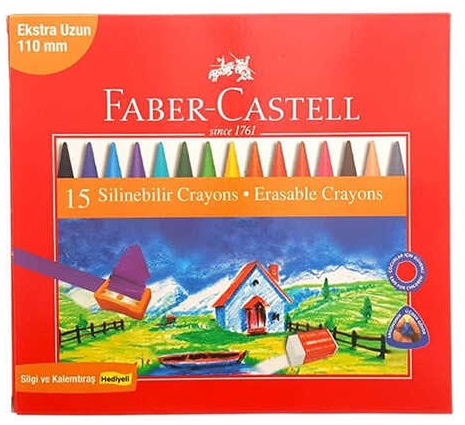 Faber Castell Silinebilir Wax Crayon Mum Boya 15 Li
