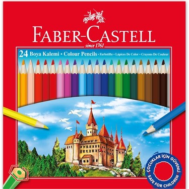 FABER KURUBOYA 24 RENK TAMBOY KARTON KUTU