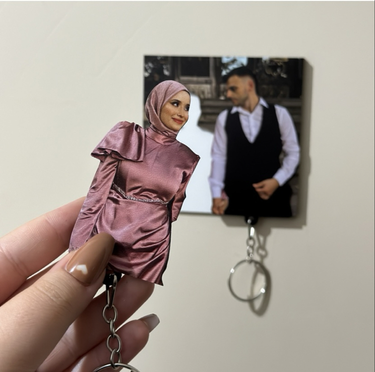 Kişiye özel Askılı Anahtarlık Seti