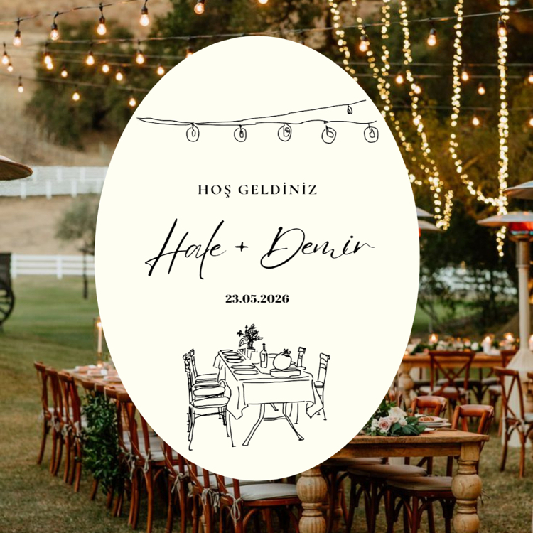 10 ADET “Hoş geldiniz” Masa Kartı