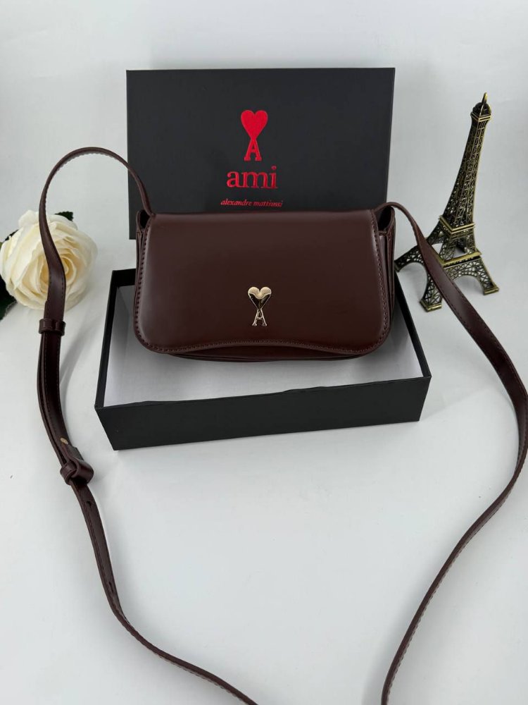 Ami Paris 
Small Glazed El ve Omuz çantası 
