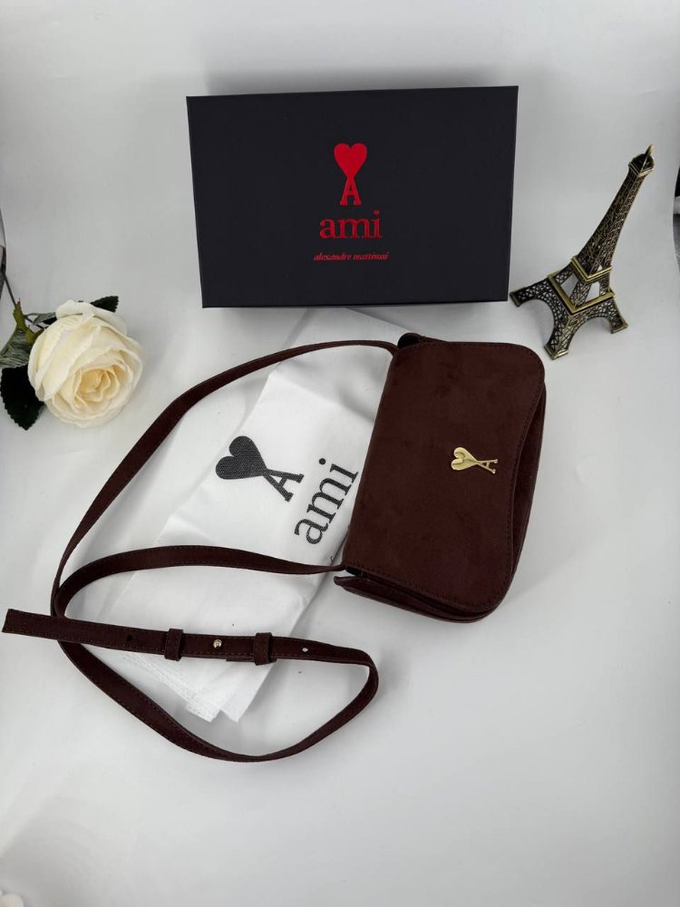Ami Paris 
Small Glazed El ve Omuz çantası 