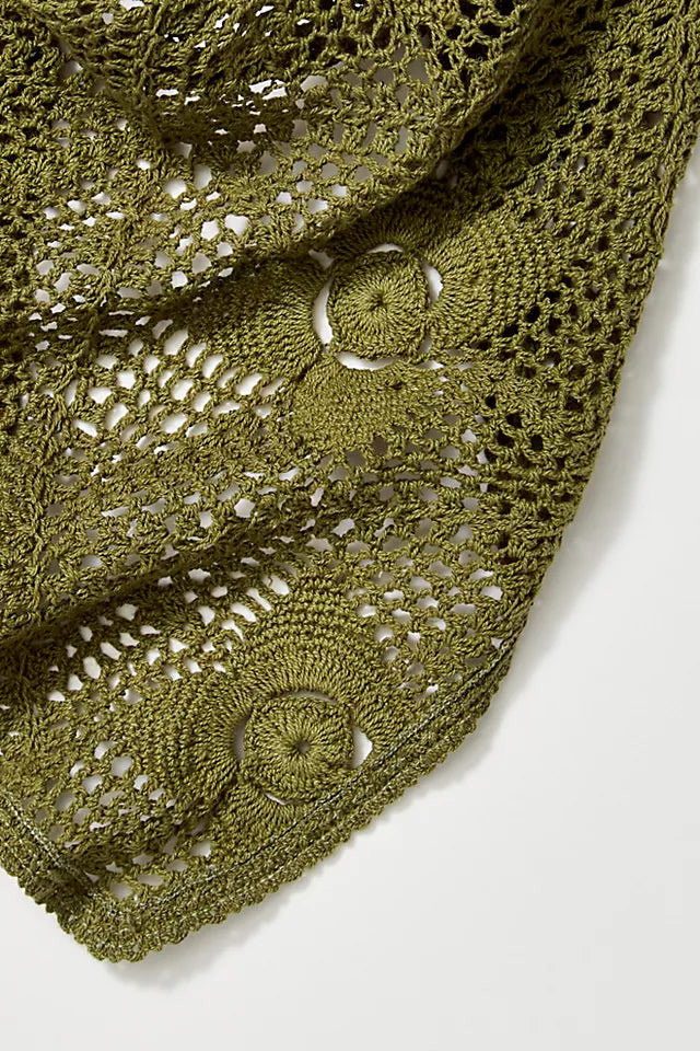 Green Crochet Bandana