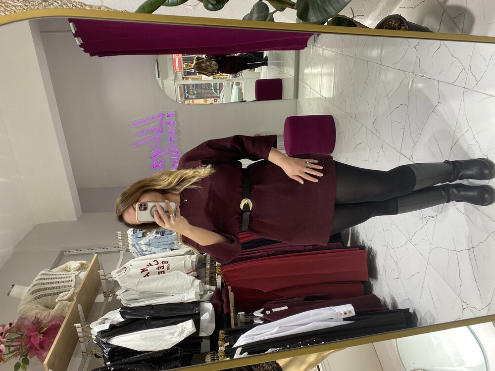 Bordo triko tunik