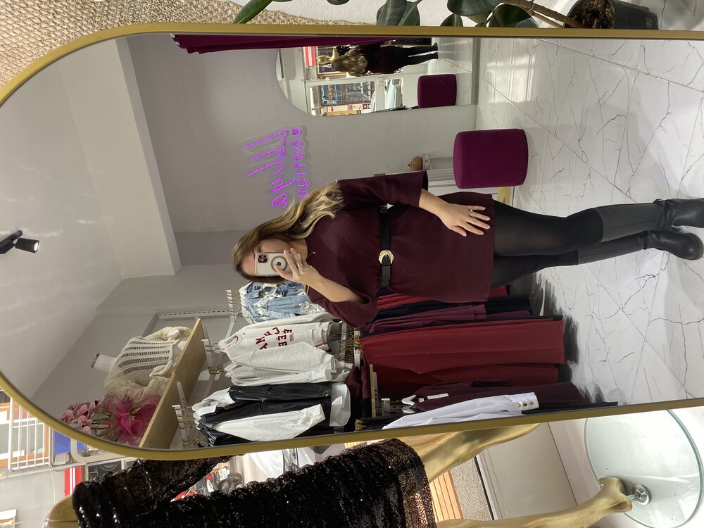 Bordo triko tunik