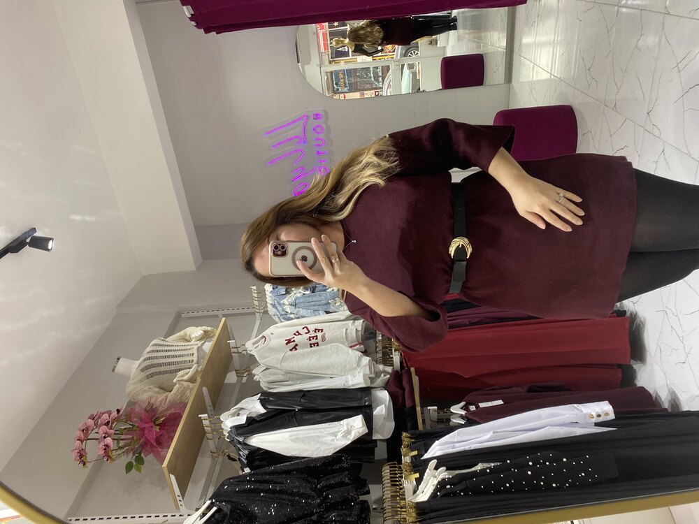 Bordo triko tunik