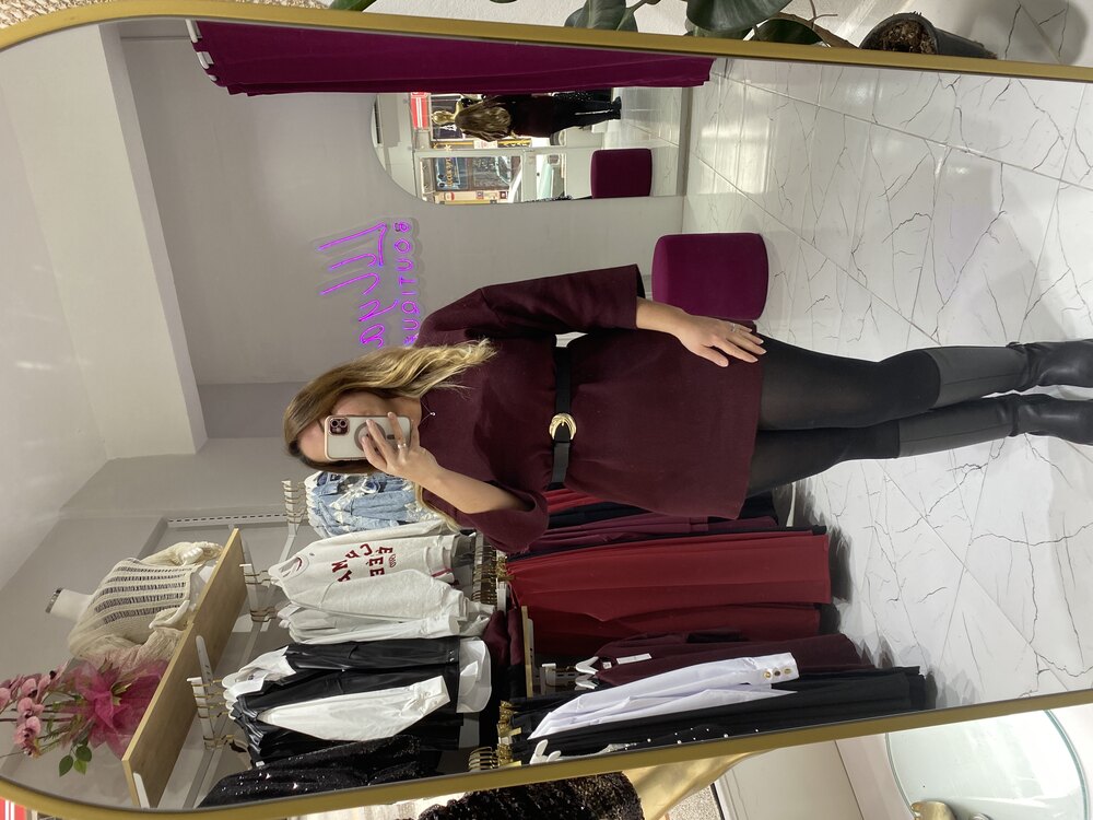 Bordo triko tunik