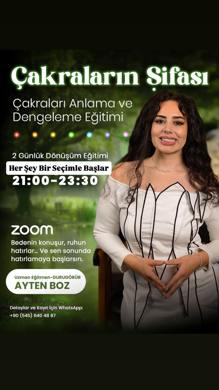 ÇAKRALARIN ŞİFRESİ  ÇAKRALARI ANLAMA VE DENGELEME EĞİTİMİ  