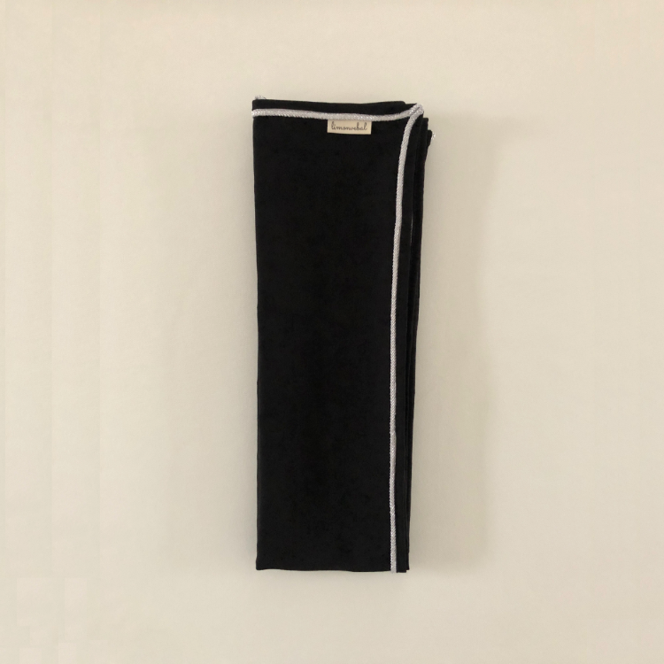 Biyeli Siyah Runner 45x180