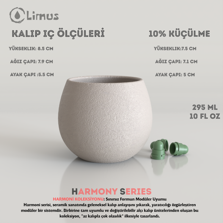 HS-004 HARMONİ SERİSİ KÜRE KUPA ALÇI KALIBI