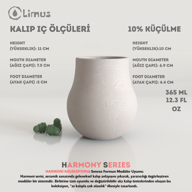 HS-002 HARMONİ SERİSİ KUPA ALÇI KALIBI 