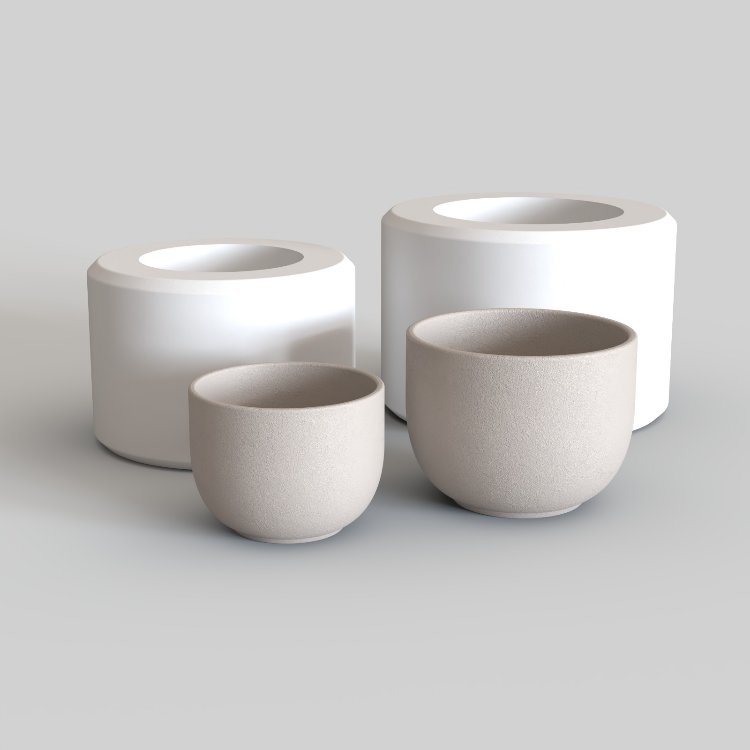 LSET-001 — OVAL KUPA VE FİNCAN SETİ ALÇI KALIPLARI