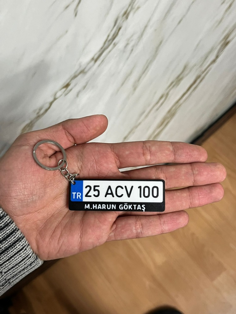 Kişiye özel Plaka Anahtarlık 