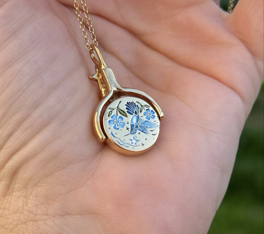 Sun& bird safir kolye