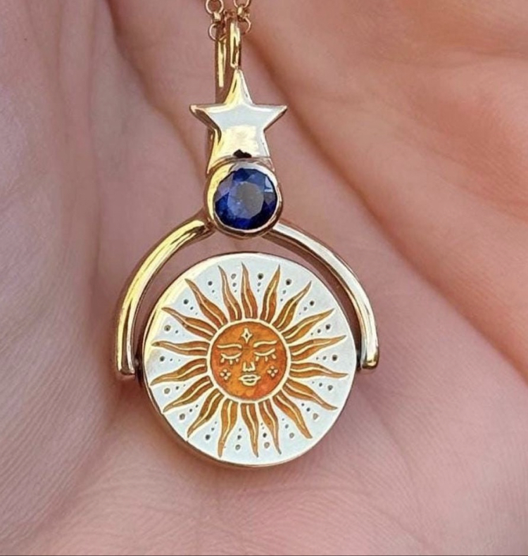 Sun& bird safir kolye