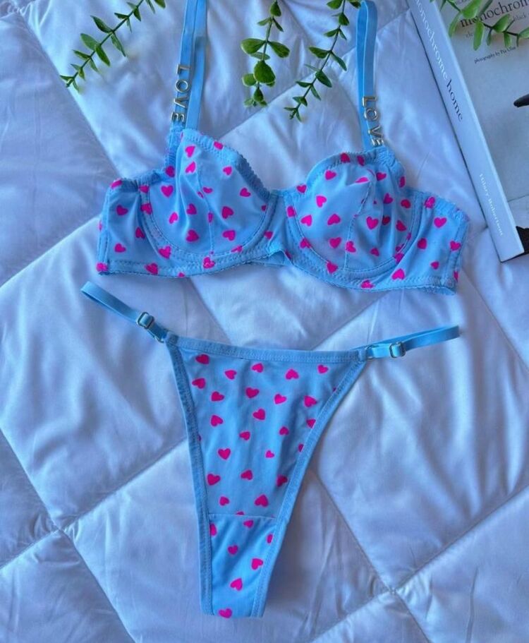 Mavi, Kalpli Bralet Takım