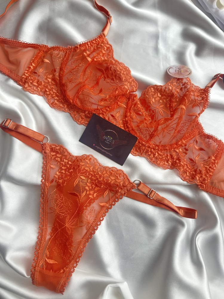 Turuncu bralet takım