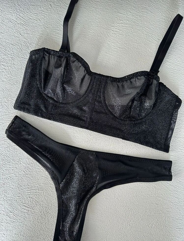 Siyah, Simli Bralet Takım 