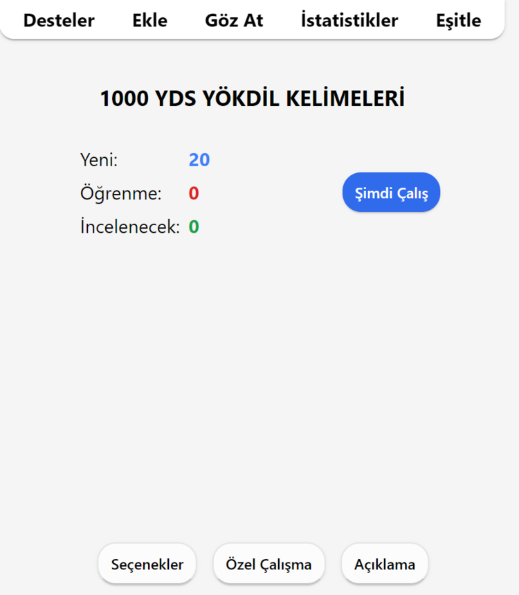 YDS / YÖKDİL'de sık çıkan 1000 İngilizce Kelime - Yapay Zeka Destekli Öğrenme