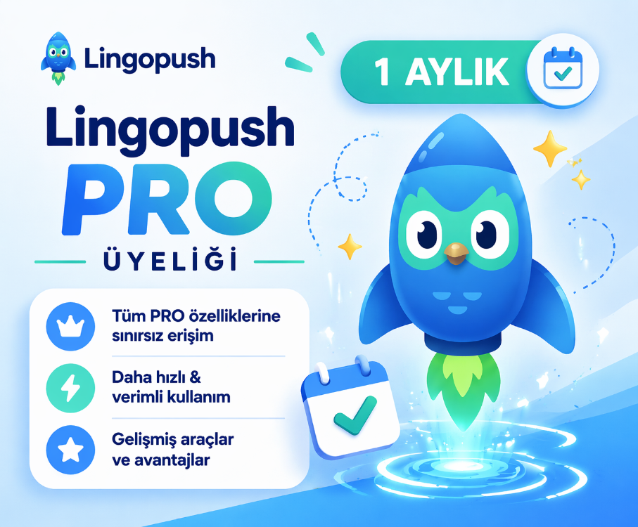 1 AYLIK LİNGOPUSH ÜYELİĞİ