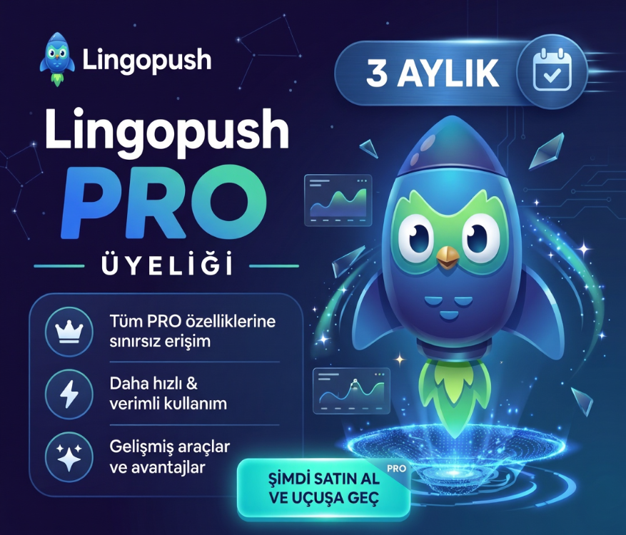 3 Aylık LingoPush PRO ÜYELİĞİ