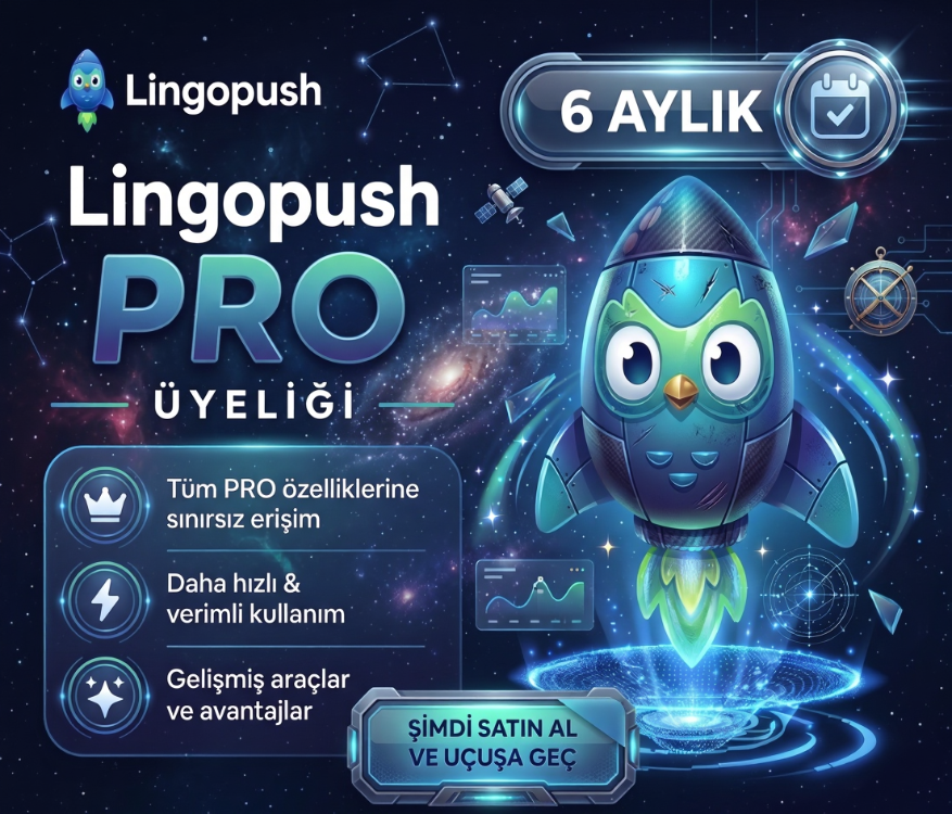 6 Aylık LingoPush PRO ( %50 İndirim - En Çok Tercih Edilen)