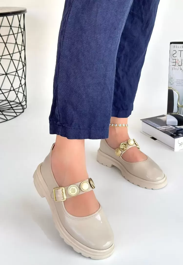 Okira Bej Rugan Oxford Ayakkabı