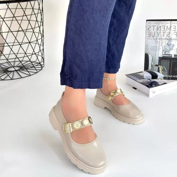 Okira Bej Rugan Oxford Ayakkabı