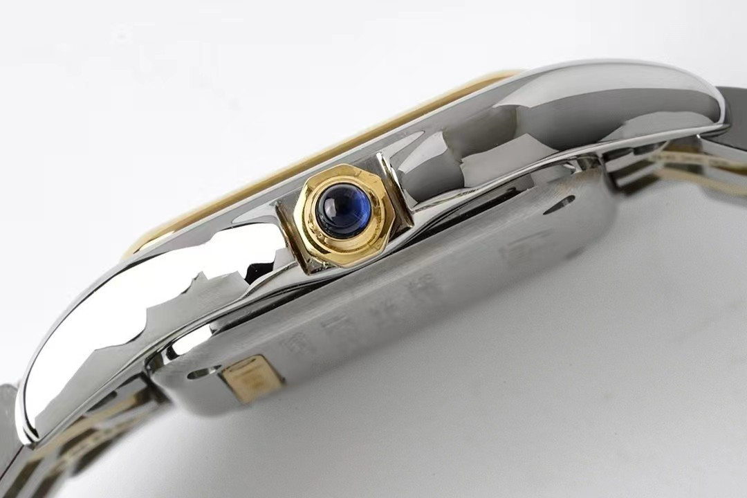 CARTIER KARE KASA METAL SAAT İki Renk (Çelik & Sarı Altın Tonu)