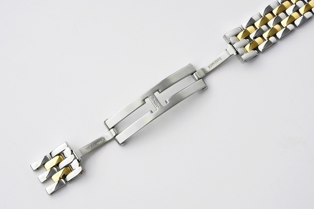 CARTIER KARE KASA METAL SAAT İki Renk (Çelik & Sarı Altın Tonu)