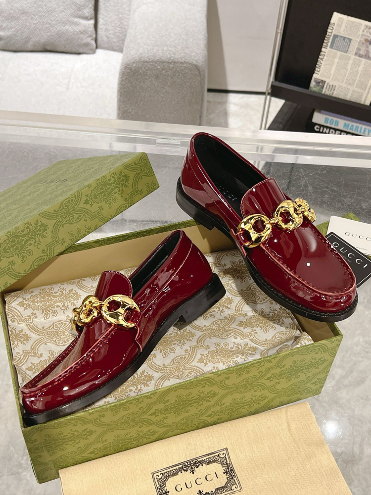  Gucci Rugan Zincir Detaylı Loafer Premium Signature Edition Ayakkabı