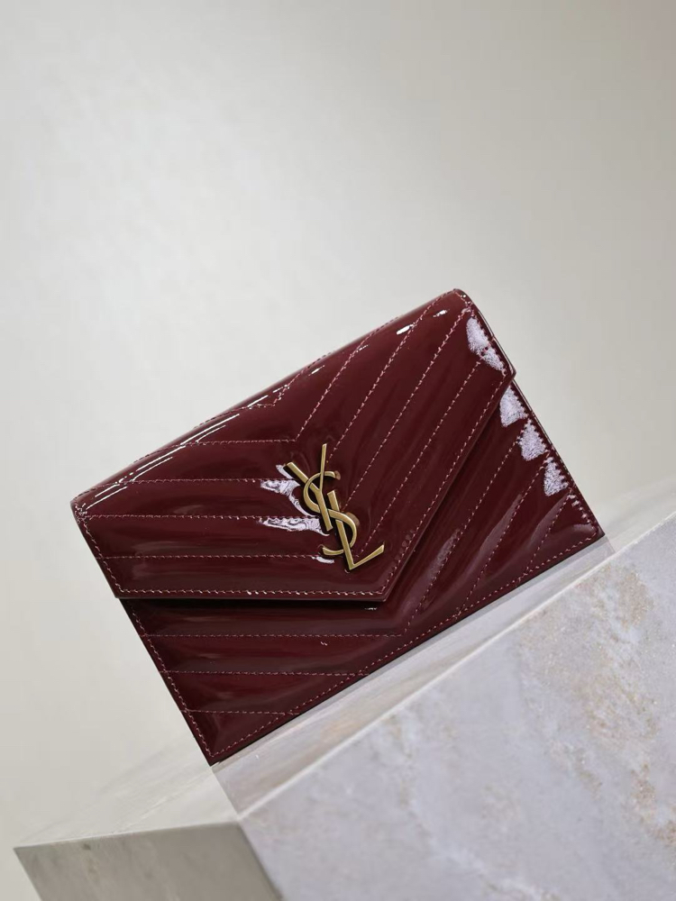 YSL Kate Patent Bordeaux