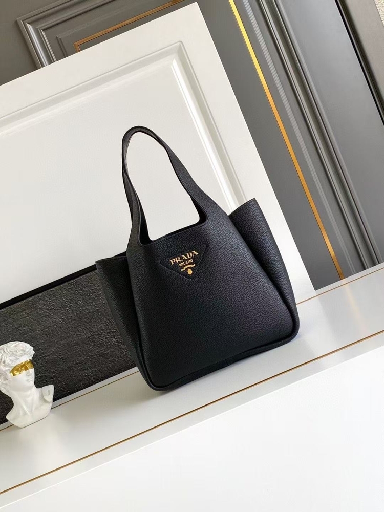 prada milano siyah tote bag