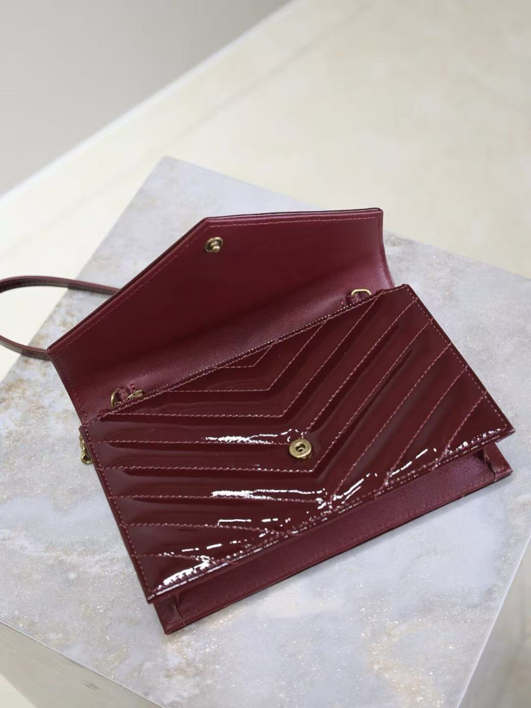YSL Kate Patent Bordeaux