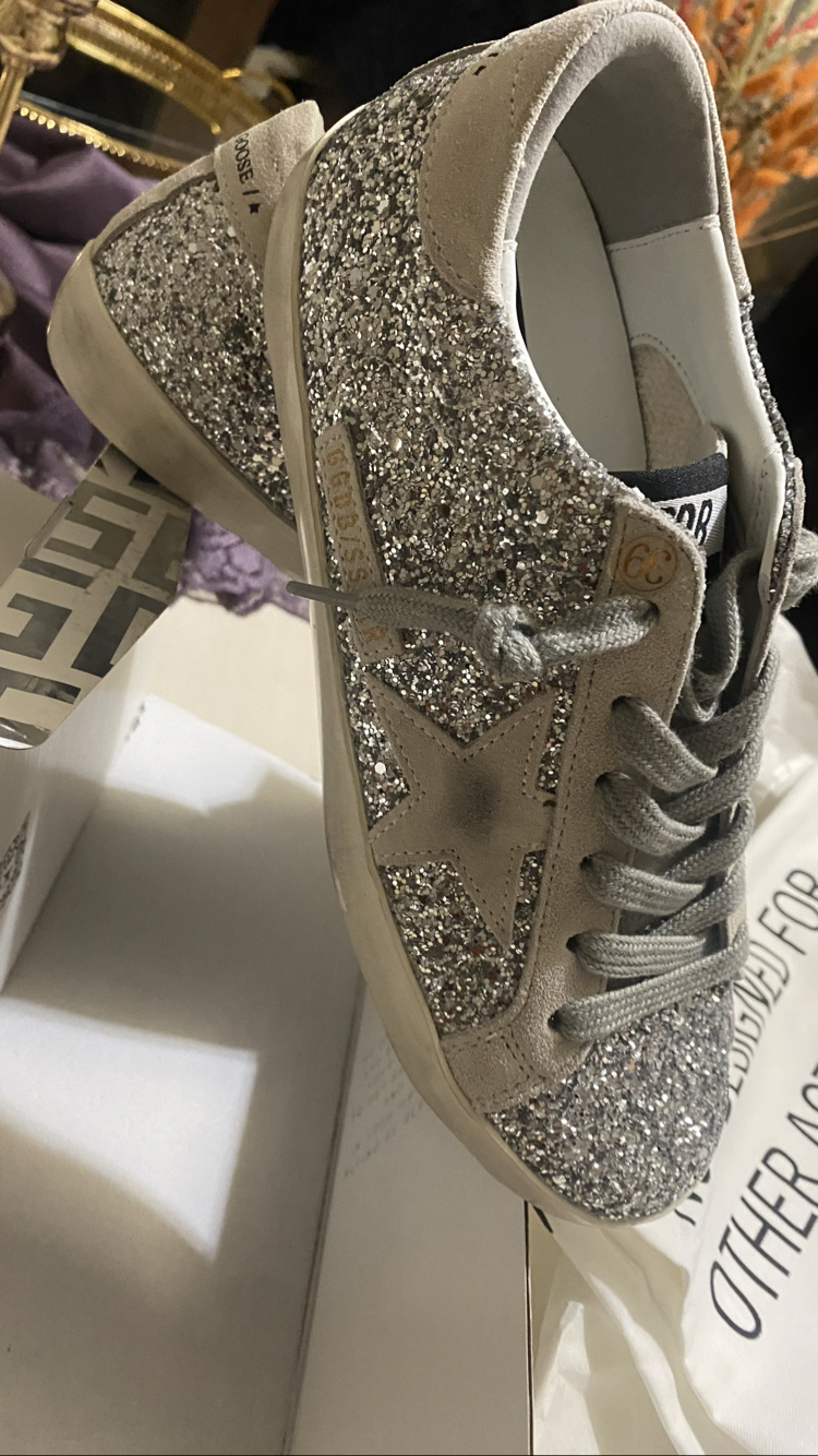 Simli Yıldız Detaylı Sneaker
