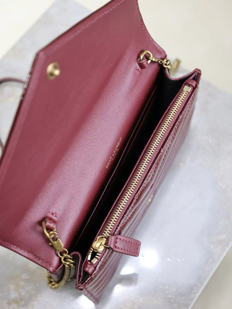 YSL Kate Patent Bordeaux