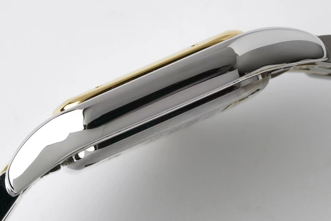 CARTIER KARE KASA METAL SAAT İki Renk (Çelik & Sarı Altın Tonu)