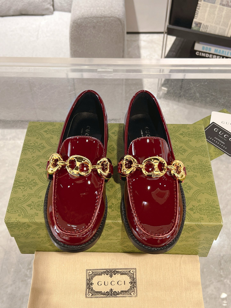  Gucci Rugan Zincir Detaylı Loafer Premium Signature Edition Ayakkabı