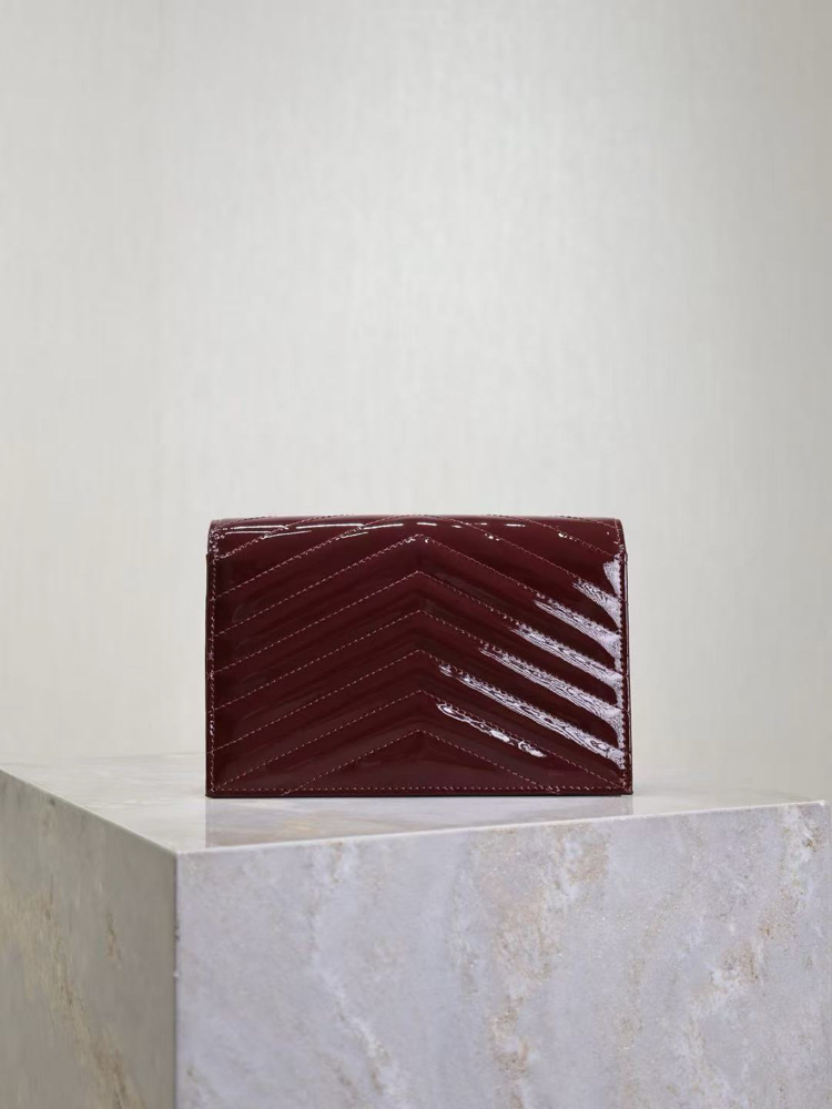 YSL Kate Patent Bordeaux