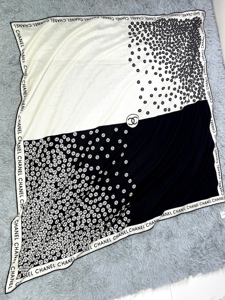 Chanel Monogram Logolu İpek/Kaşmir Şal
