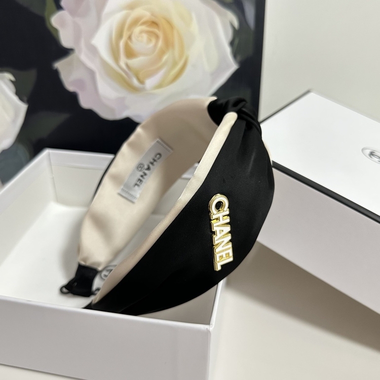 Chanel Tasarım Saten Saç Bandı 