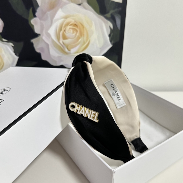 Chanel Tasarım Saten Saç Bandı 