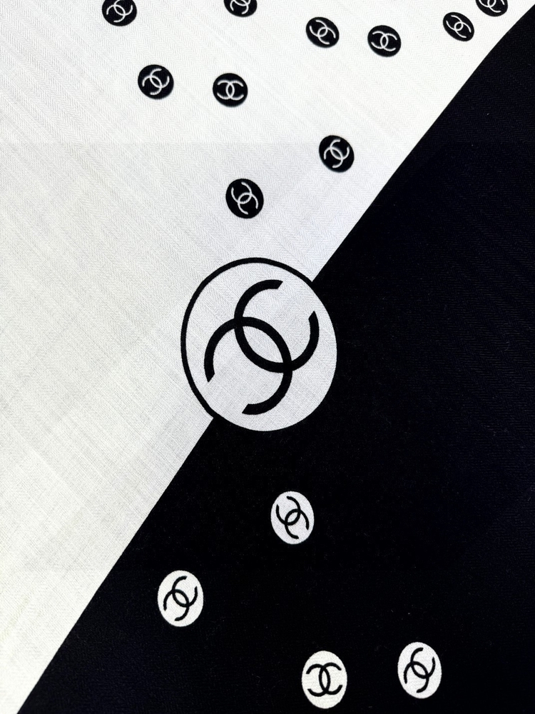 Chanel Monogram Logolu İpek/Kaşmir Şal
