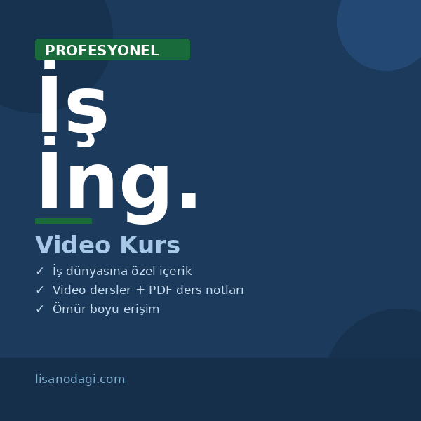 İş İngilizcesi — Video Kurs