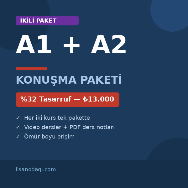 A1 + A2 İkili Paket — Video Kurs
