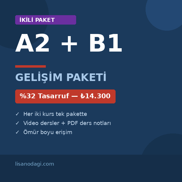 A2 + B1 İkili Paket — Video Kurs