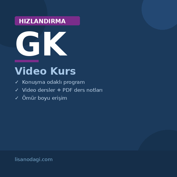 Günlük Konuşma Hızlandırma — Video Kurs